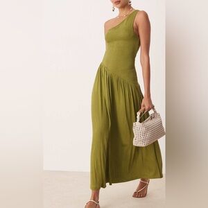 ASOS Olive One-Shoulder Dress